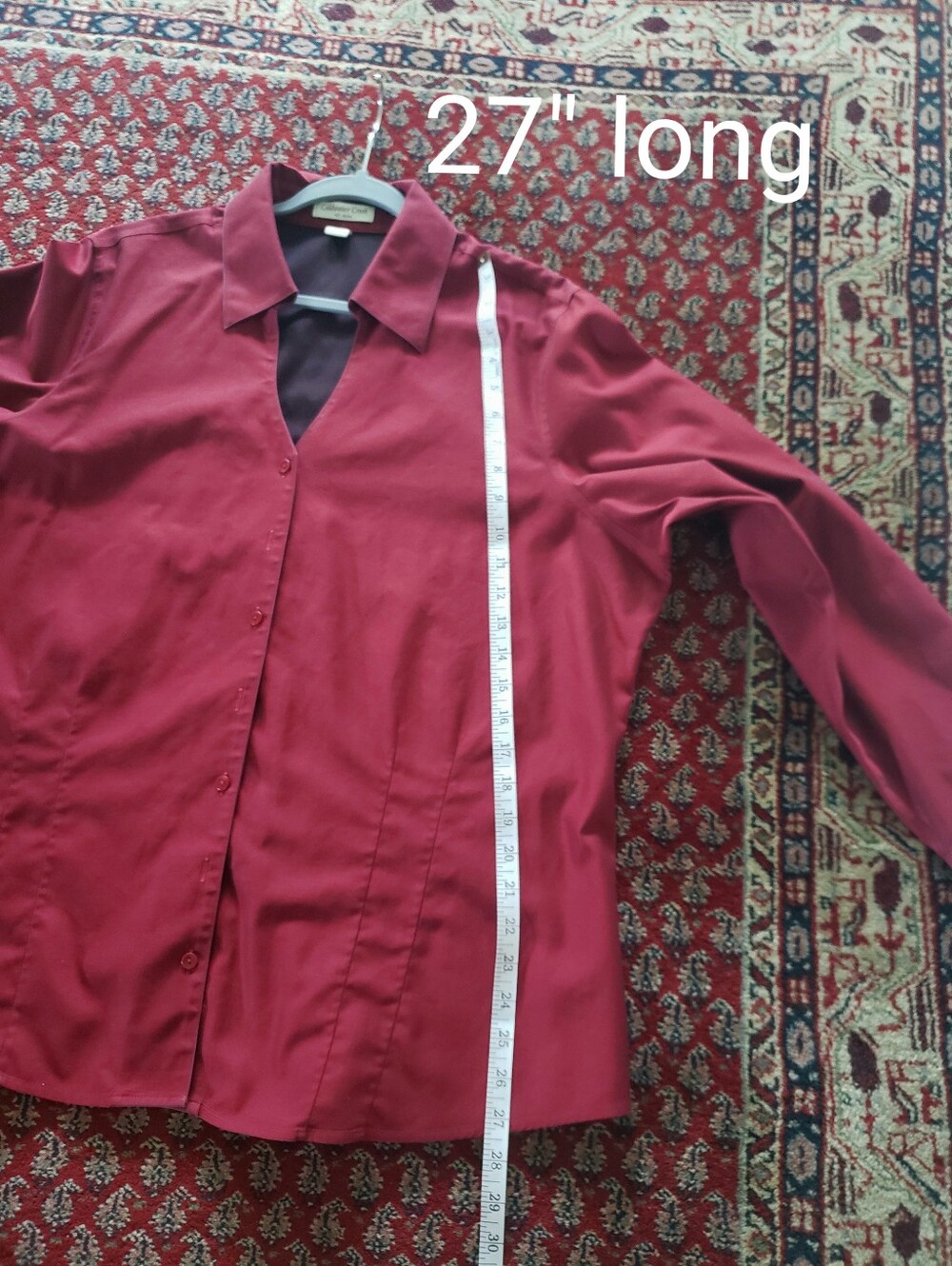 Coldwater Creek Double-Layer Cotton Blouse Plus 2X - Picture 11 of 13